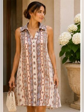 Ollari New York Valentina Shirt Dress w/ Detachable Lining NWT Size S